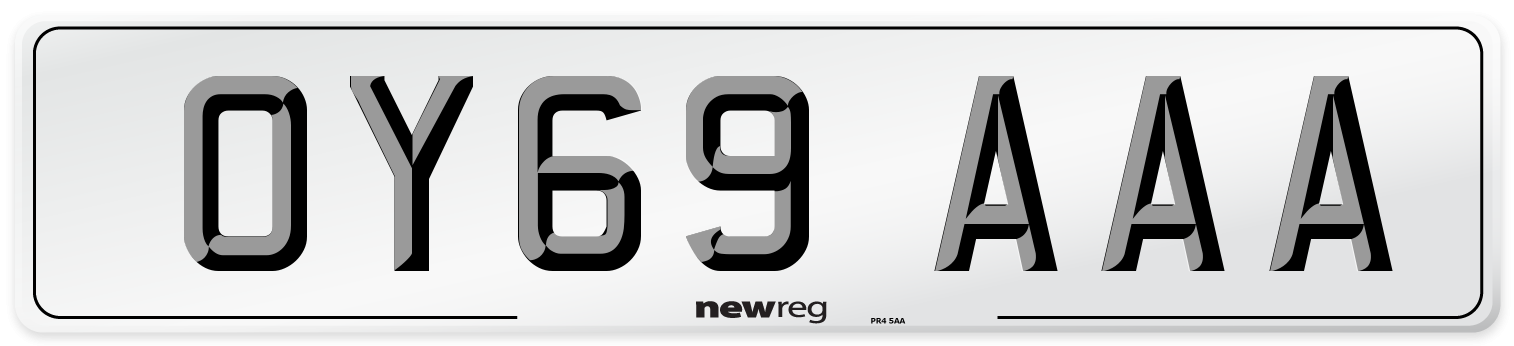 OY69 AAA Number Plate from New Reg